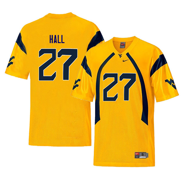 Men #27 Kwincy Hall West Virginia Mountaineers Throwback College Football Jerseys Sale-Yellow - Click Image to Close